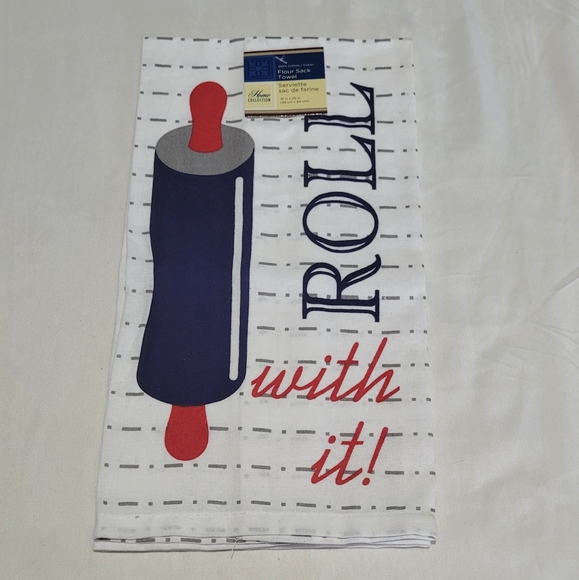 Rolling pin graphic print kitchen flour sack towel decor decorative - Picture 2 of 6